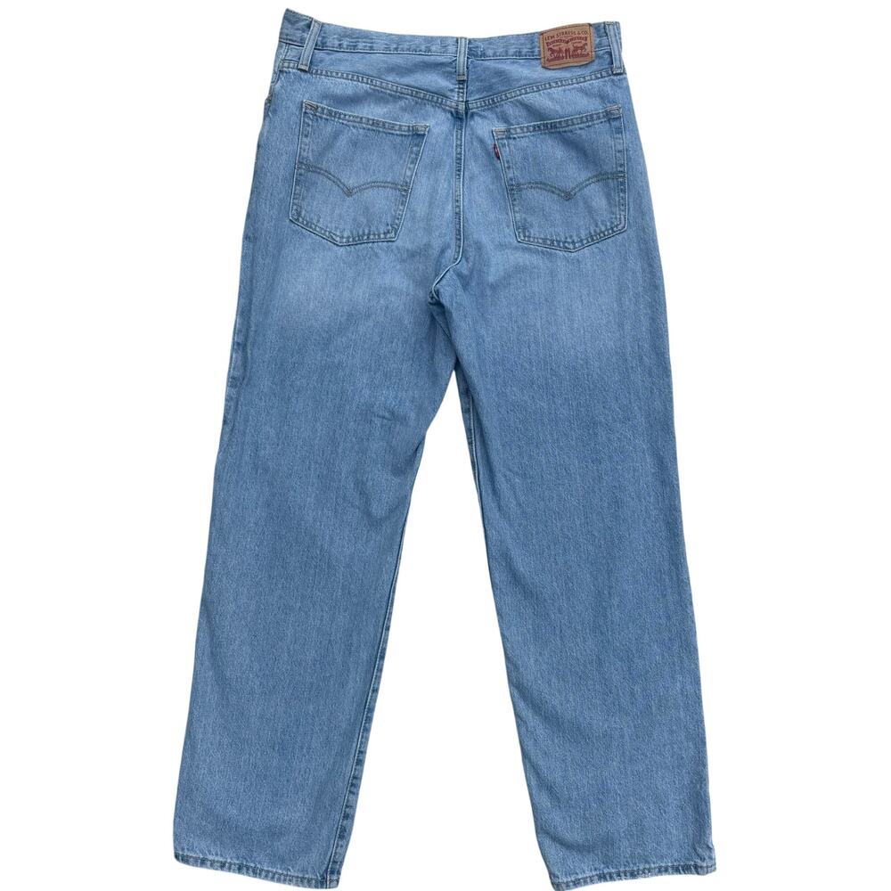 Levi’s 94’ Baggy Jeans Sz 32 Blue Wide Leg Distressed High Rise Grunge Skater - Picture 2 of 11